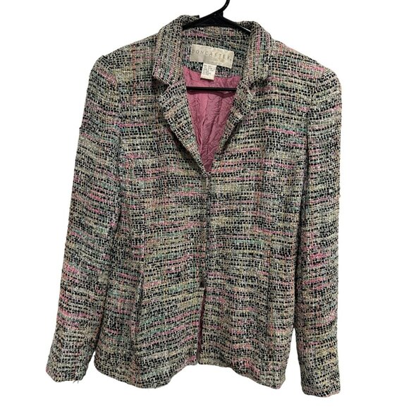 Doncaster Women's Blazer Jacket Size M Multicolor Silk Rayon Blend - Picture 1 of 8